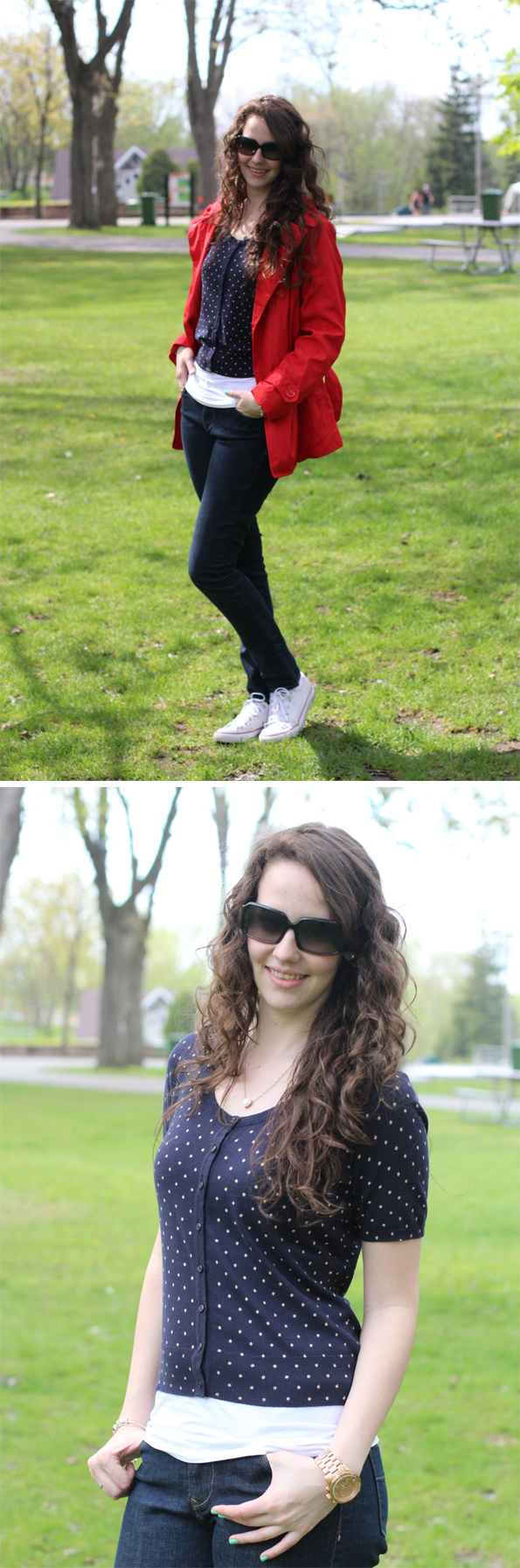 OOTD - Marinho & Vermelho - Drummondville - Sue Brandao