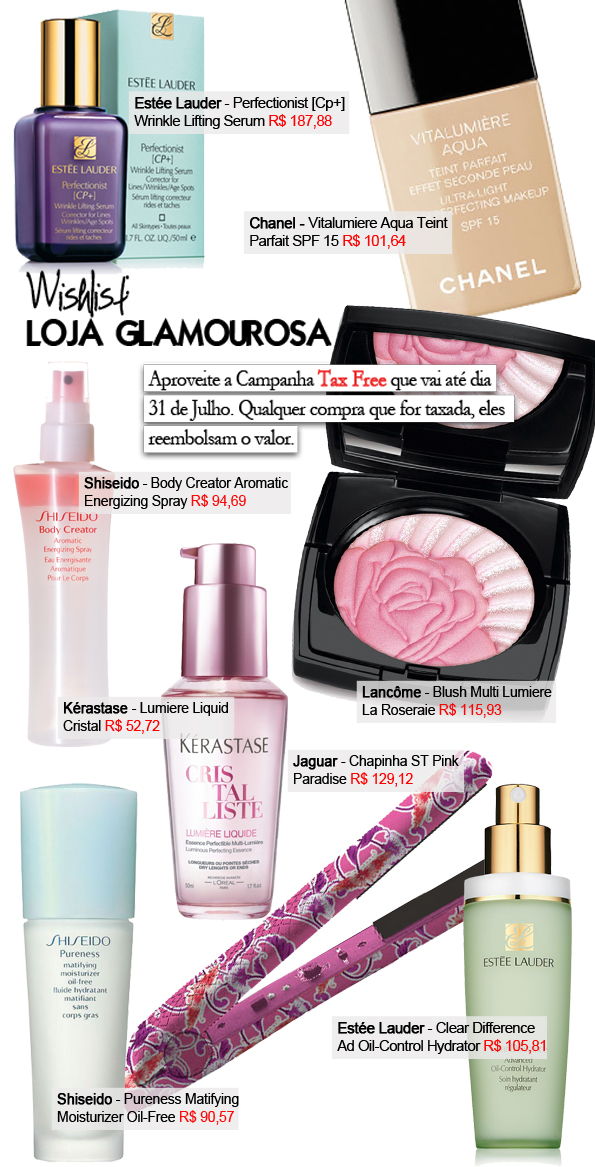 Wishlist - Loja Glamourosa - Sue Brandao