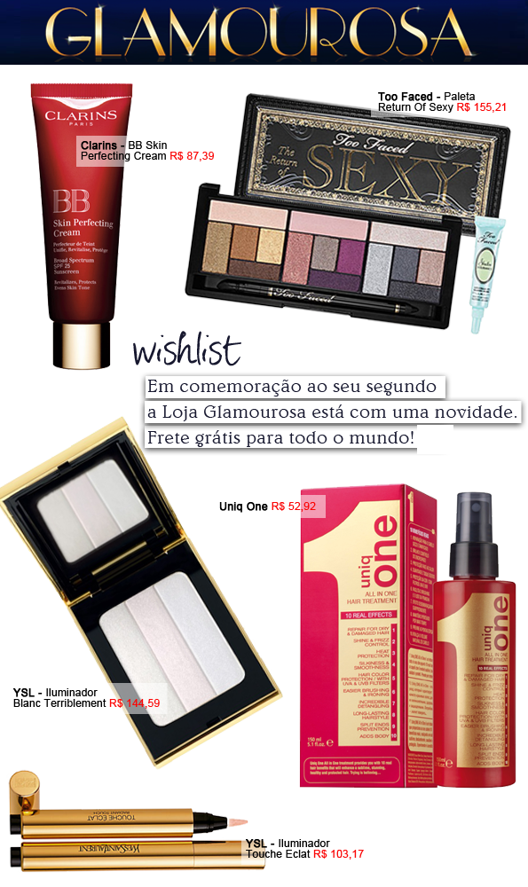 Wishlist - Loja Glamourosa - Sue Brandao